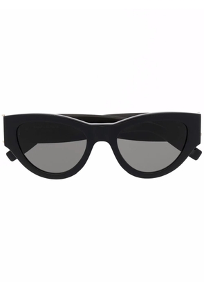 Saint Laurent Eyewear logo cat-eye sunglasses - Black