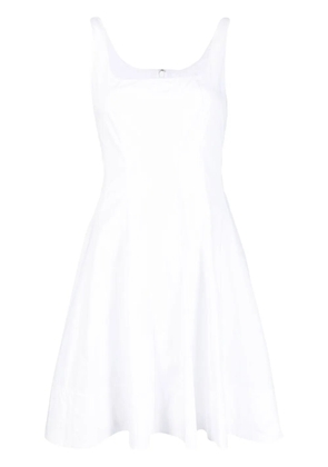 STAUD Wells pleated mini dress - White
