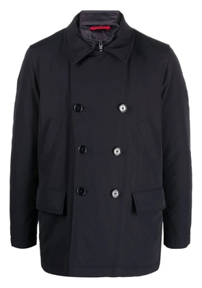 Fay quilted double-breasted coat - Blue