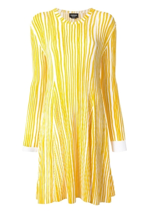 Calvin Klein striped pleated dress - Yellow