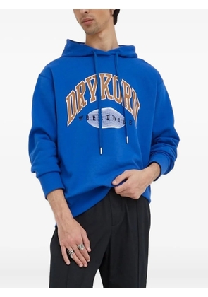 Drykorn logo-print hoodie - Blue