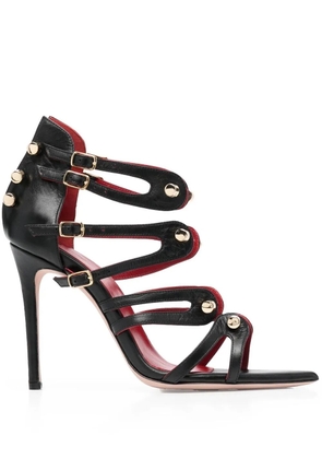 HARDOT 100mm bar-detail strappy sandals - Black
