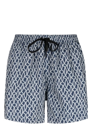 Tagliatore abstract-pattern swim shorts - Blue