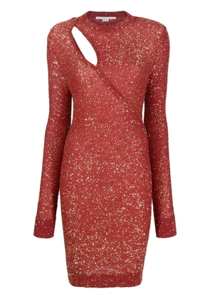 Stella McCartney sequin-embellished cut-out dress - Red