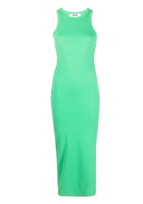 MSGM ribbed sleeveless knitted dress - Green