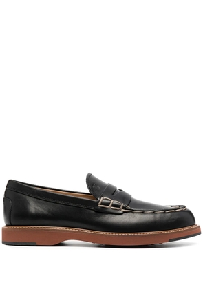 Tod's contrast stitching chunky sole loafers - Black