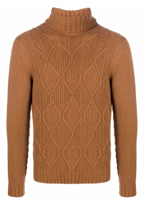 Drumohr chunky turtleneck cashmere jumper - Brown