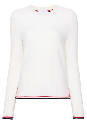 Thom Browne striped-border cashmere jumper - Neutrals