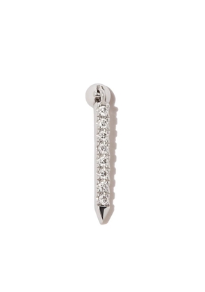MARIA TASH 18kt white gold Eternity Bar diamond single earring - Silver