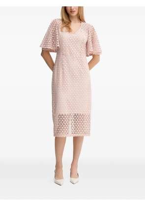 Joseph Ribkoff floral-lace butterfly-sleeve dress - Pink
