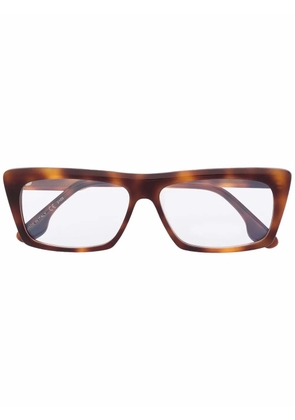 Victoria Beckham Eyewear angular rectangular-framed glasses - Brown