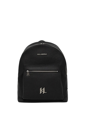 Karl Lagerfeld zip logo backpack - Black
