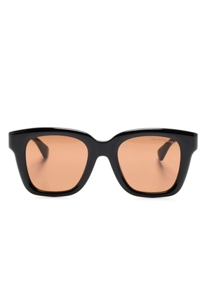 Alexander McQueen Eyewear skull-appliqué square-frame sunglasses - Black