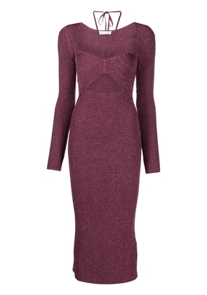 Simkhai cut-out detail knitted dress - Purple