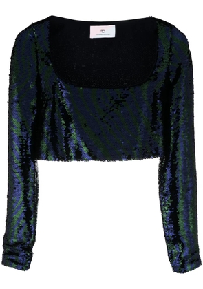 Chiara Ferragni sequin-embellished cropped top - Blue