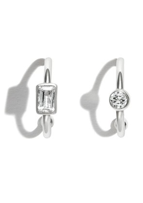 Loren Stewart crystal-embellished hoop earrings - Silver