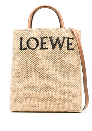 LOEWE A4 raffia tote bag - Neutrals