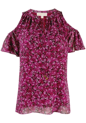 Michael Michael Kors cold shoulder printed top - Pink