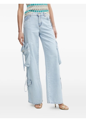 FRACOMINA flap pocket denim trousers - Blue