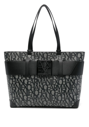 Armani Exchange logo-print tote bag - Black
