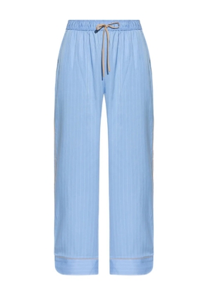 MUNTHE pinstripe wide-leg trousers - Blue