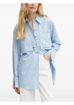 Patrizia Pepe zip-detail panelled shirt - Blue
