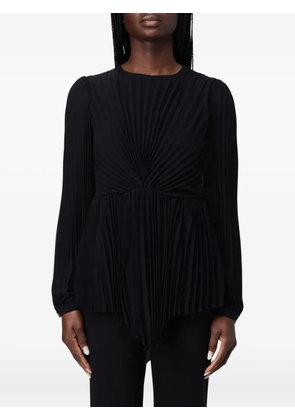 TWINSET pleated twist-front top - Black