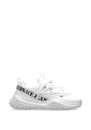Versace Jeans Couture logo-lettering lace-up sneakers - White
