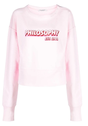 Philosophy Di Lorenzo Serafini logo-print cotton sweatshirt - Pink