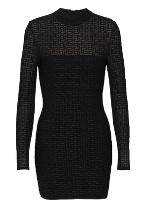 Balmain PB Labyrinth knitted minidress - Black