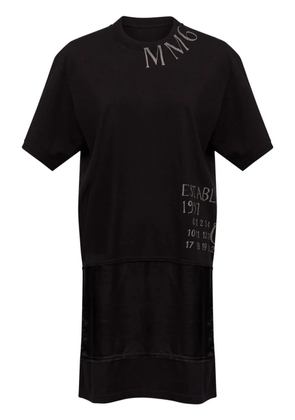 MM6 Maison Margiela logo-print T-shirt dress - Black