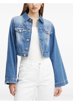 FRACOMINA button frayed jacket - Blue
