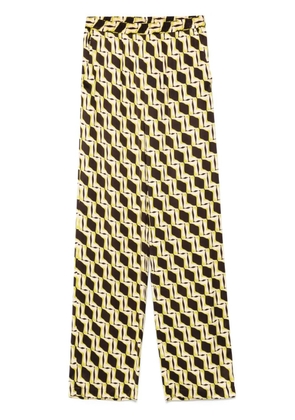 MSGM printed trousers - Brown