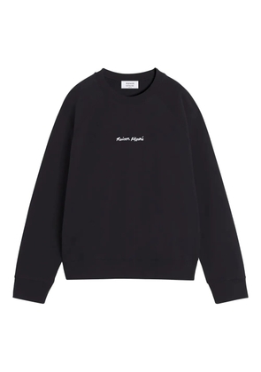 Maison Kitsuné embroidered raglan sweatshirt - Black