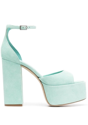 Paris Texas Tatiana 130mm suede platform sandals - Blue