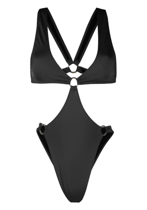 Manokhi cut-out V-neck one-piece - Black