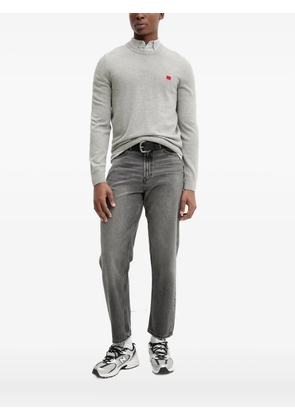 HUGO logo-appliqué polo shirt - Grey