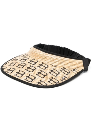 Borsalino Visor B braided-straw visor - Neutrals