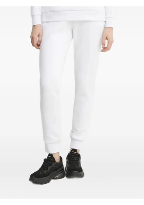 Armani Exchange logo-embroidered track pants - White