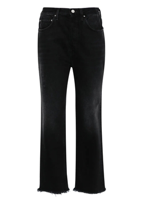 TOTEME high-rise straight-leg jeans - Black