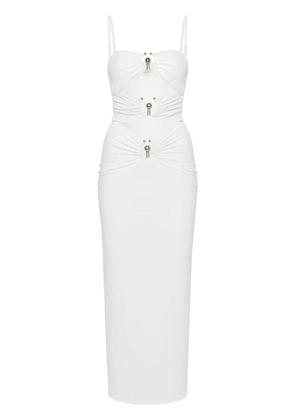 Christopher Esber Pierced Orbit maxi dress - White