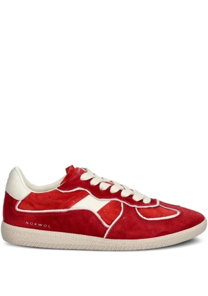 Nokwol August suede panel trainers - Red