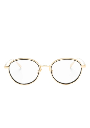 Linda Farrow Moss round-frame glasses - Gold
