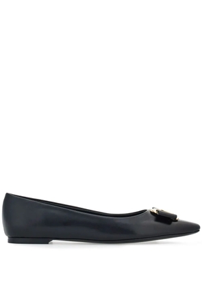 Ferragamo New Vara-bow lambskin ballerina shoes - Black