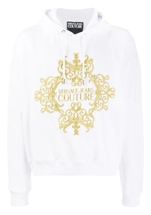 Versace Jeans Couture logo hoody - White