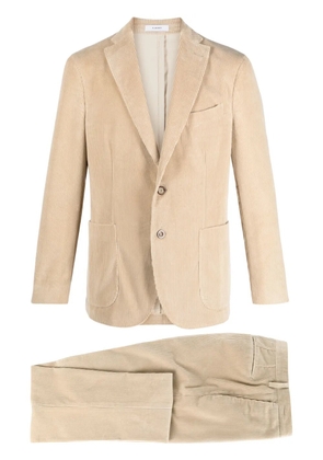 Boglioli single-breasted corduroy suit - Neutrals