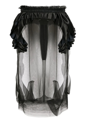 Maison Margiela Décortiqué tulle midi skirt - Black