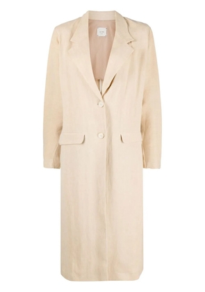 Alysi single-breasted tailored coat - Neutrals