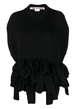 Comme Des Garçons layered-detail crew-neck jumper - Black