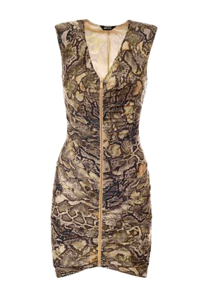 Just Cavalli v-neck dress - Brown
